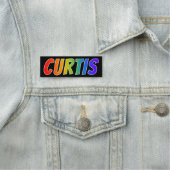 ファーストネーム「CURTIS」:おもしろいレインボーカラーリング 名札 (インサイチュ)