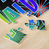 ファーストネーム「DONALD」、おもしろい「ハッピーバースデー」 ジグソーパズル (側面)