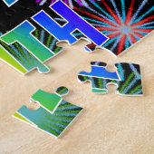 ファーストネーム「FAITH」、おもしろい「ハッピーバースデー」 ジグソーパズル (側面)