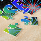 ファーストネーム「JESSE」、おもしろい「ハッピーバースデー」 ジグソーパズル (側面)