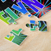 ファーストネーム「KATELYN」、おもしろい「ハッピーバースデー」 ジグソーパズル (側面)