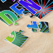 ファーストネーム「KAYDEN」、おもしろい「ハッピーバースデー」 ジグソーパズル (側面)