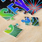 ファーストネーム「KELSEY」、おもしろい「ハッピーバースデー」 ジグソーパズル (側面)