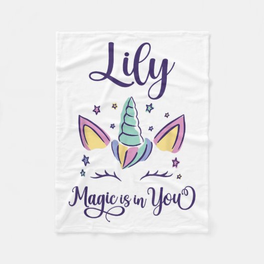 ファーストネーム Lily D Lily フリースブランケット (正面)