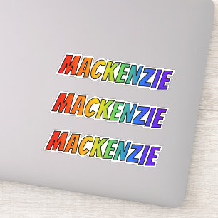 ファーストネーム「MACKENZIE」(おもしろいレインボーカラー付き) シール