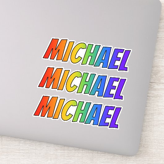 ファーストネーム「MICHAEL」、おもしろいレインボーカラー シール (詳細)