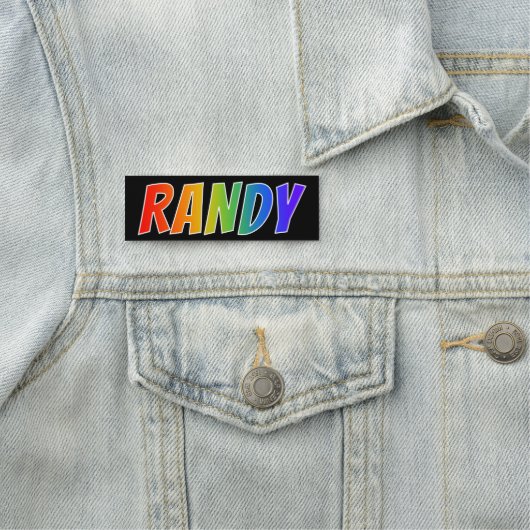 ファーストネーム「RANDY」:おもしろいレインボーカラーリング 名札 (インサイチュ)