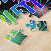 ファーストネーム「SCARLETT」、おもしろい「ハッピーバースデー」 ジグソーパズル (側面)