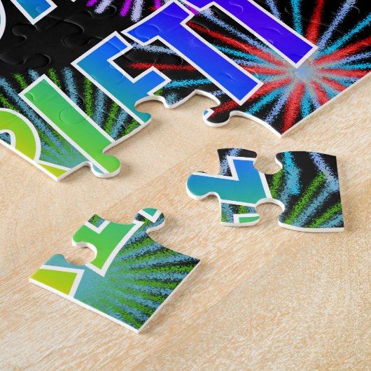 ファーストネーム「SCARLETT」、おもしろい「ハッピーバースデー」 ジグソーパズル (側面)