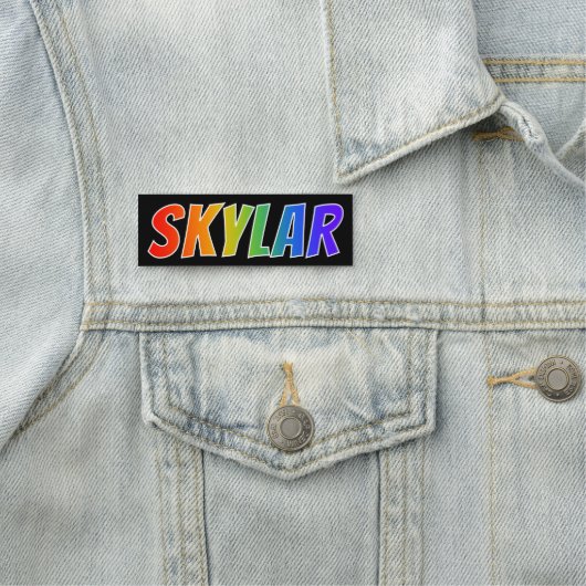 ファーストネーム「SKYLER」:おもしろいレインボーカラーリング 名札 (インサイチュ)