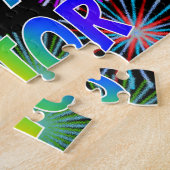 ファーストネーム「VICTOR」、おもしろい「ハッピーバースデー」 ジグソーパズル (側面)