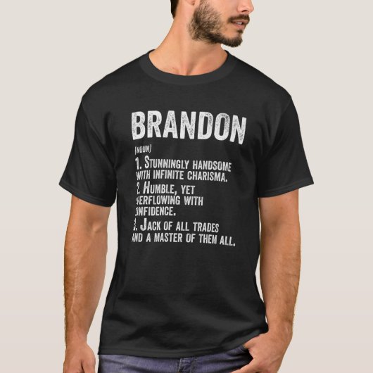 ファーストネームBrandon定義パーソナライズされたネームFu Tシャツ (正面)