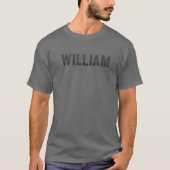 ファーストネームWILLIAMボーイ軍隊パーソナライズされた誕生 Tシャツ (正面)