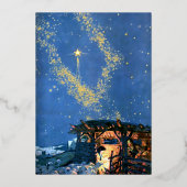 ファーストノエル出生クリスマス 箔シーズンカード (正面)