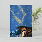 ファーストノエル出生クリスマス 箔シーズンカード (立ち正面)