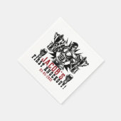 ファーストノックアウトボクシングバースデーパーティー スタンダードカクテルナプキン (角)