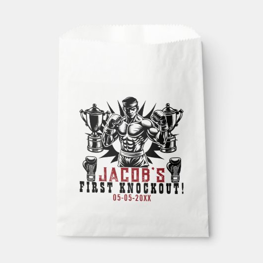 ファーストノックアウトボクシングバースデーパーティー フェイバーバッグ (正面)