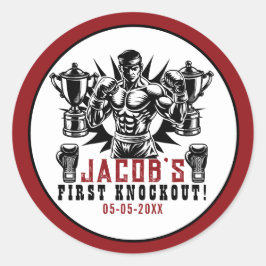 ファーストノックアウトボクシングバースデーパーティー ラウンドシール