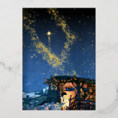 ファーストノールスター出生クリスマス 箔シーズンカード (正面)