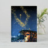 ファーストノールスター出生クリスマス 箔シーズンカード (立ち正面)