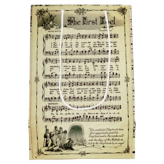 ファーストノールミュージックシート抱き枕 ミディアムペーパーバッグ (裏面)