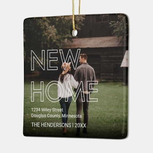 ファーストハウス2フォトクリスマス セラミックオーナメント (左)