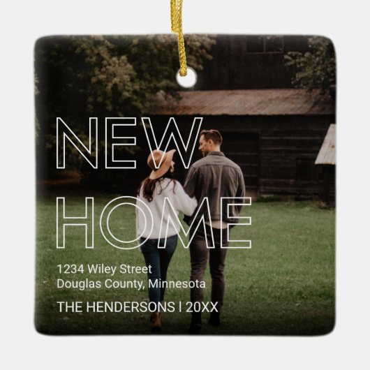 ファーストハウス2フォトクリスマス セラミックオーナメント (正面)