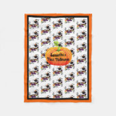 ファーストハロウィンパーソナライズ名かわいいベビーフリース フリースブランケット (正面)