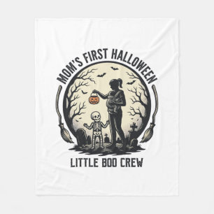 ファーストハロウィンママ ヴィンテージ スプーキー ムーン Tシャツ_1 フリースブランケット
