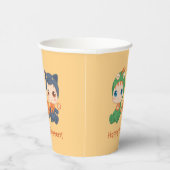 ファーストハロウィーンベビーズ黒猫ドラゴン衣装 紙コップ (右)