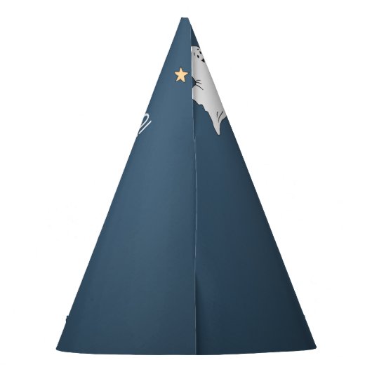 ファーストハロウィーンベビーブー魔女を幽霊で覗く パーティーハット (裏面)