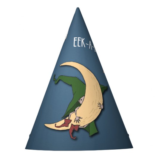 ファーストハロウィーンベビーブー魔女を幽霊で覗く パーティーハット (正面)