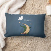 ファーストハロウィーンベビーブー魔女を幽霊で覗く ランバークッション (ブランケット)