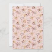 ファーストバラ金ゴールド花パンパスラグジュアリー 招待状 (裏面)