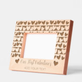 ファーストバレンタインロマンチックハートデザイン カスタム レーザー彫刻フレーム (左)