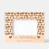 ファーストバレンタインロマンチックハートデザイン カスタム レーザー彫刻フレーム (正面)