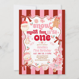 ファーストバースデーに「Snow Much Fun to be ONE」 招待状