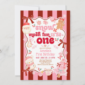 ファーストバースデーに「Snow Much Fun to be ONE」 招待状