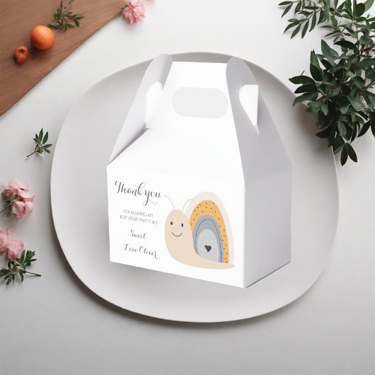 ファーストバースデーパーティカタツムイルレインボーカワイパステル フェイバーボックス