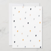 ファーストバースデーパーティカタツムイルレインボーカワイパステル 招待状 (裏面)