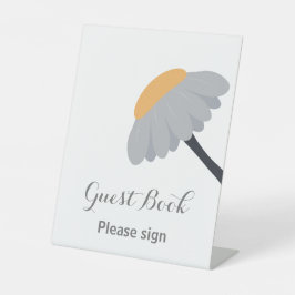 ファーストバースデーパーティカモミールフラワーゲストブック 台座サイン