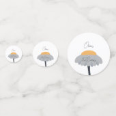 ファーストバースデーパーティカモミール花かわいいパステル コンフェッティ (正面)