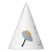 ファーストバースデーパーティカモミール花かわいいパステル パーティーハット (左)