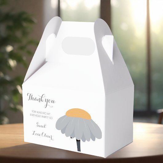 ファーストバースデーパーティカモミール花かわいいパステル フェイバーボックス