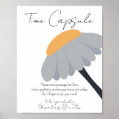 ファーストバースデーパーティカモミール花かわいいパステル ポスター (正面)