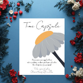 ファーストバースデーパーティカモミール花かわいいパステル ポスター