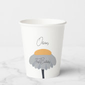 ファーストバースデーパーティカモミール花かわいいパステル 紙コップ (裏面)