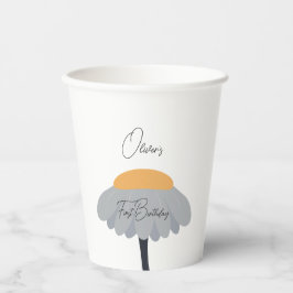 ファーストバースデーパーティカモミール花かわいいパステル 紙コップ