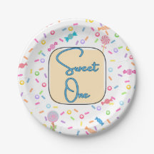 ファーストバースデーパーティーのプレート Sweet One