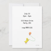 ファーストバースデーパーティーチキン 招待状 (裏面)